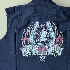 Lucky 13 cut off sleeveless work shirt
